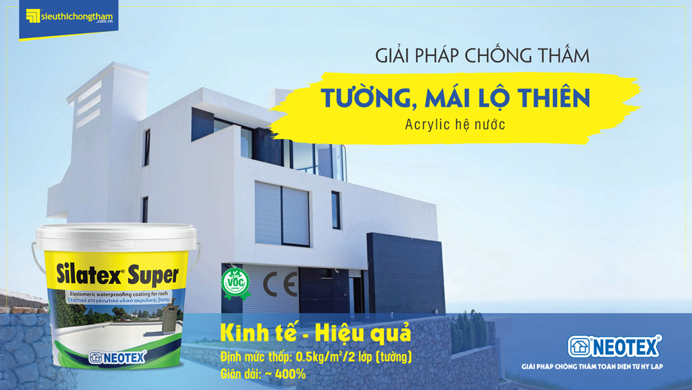 Silatex Super - Giải pháp chống thấm sàn mái lộ thiên ưu việt