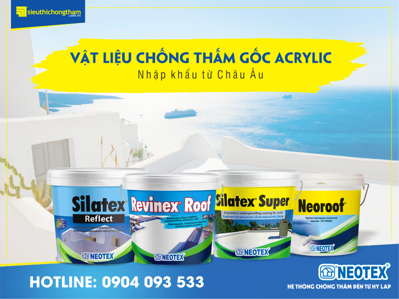 Sản phẩm chống thấm gốc acrylic