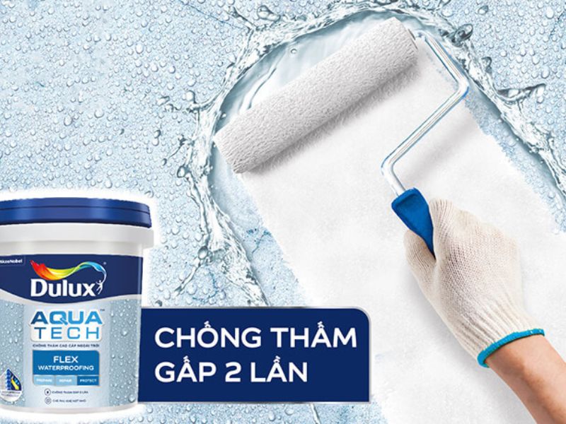 Sơn chống thấm tường Dulux được cấu tạo từ thành phần nhựa acrylic chống thấm và phụ gia