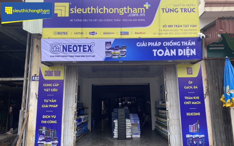 Siêu thị chống thấm Hải Phòng có nhiều cơ sở để khách hàng dễ dàng chọn địa điểm gần mình nhất