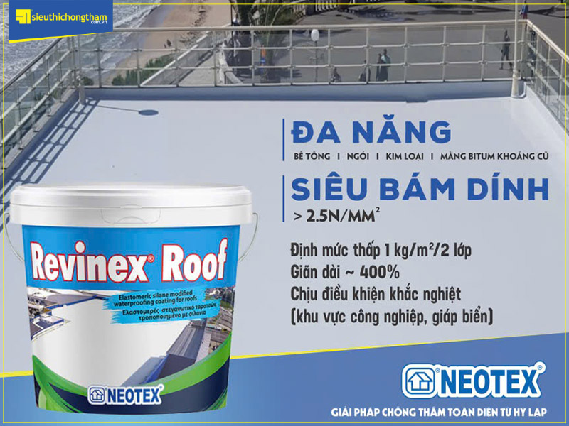 Revinex Roof với nhiều ưu thế nổi trội, thích hợp chống thấm cho công trình giáp biển