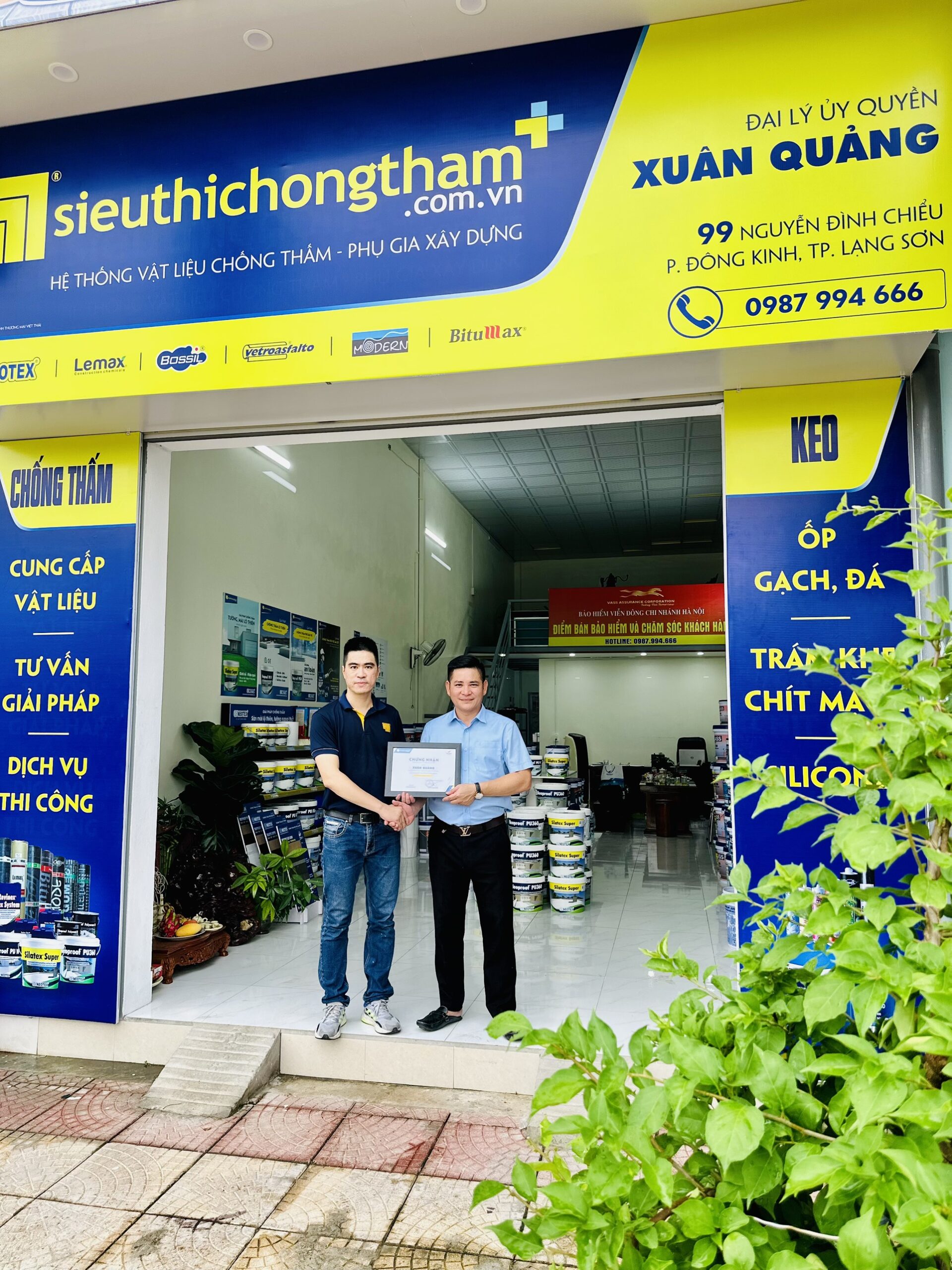 Chúc mừng Đại lý ủy quyền Xuân Quảng đã chính thức gia nhập hệ thống Siêu Thị Chống Thấm