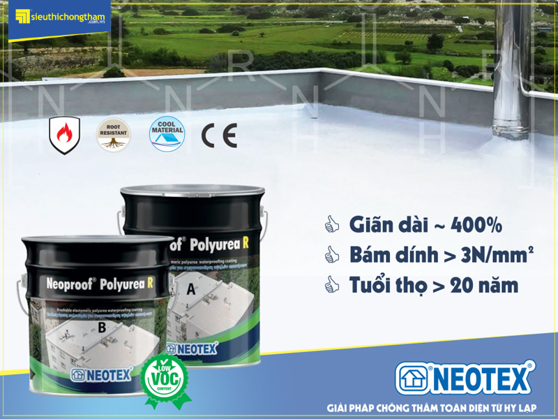 Nhiều chủ đầu tư lựa chọn Neoproof Polyurea R là vật liệu chính để chống thấm mái đỗ ô tô